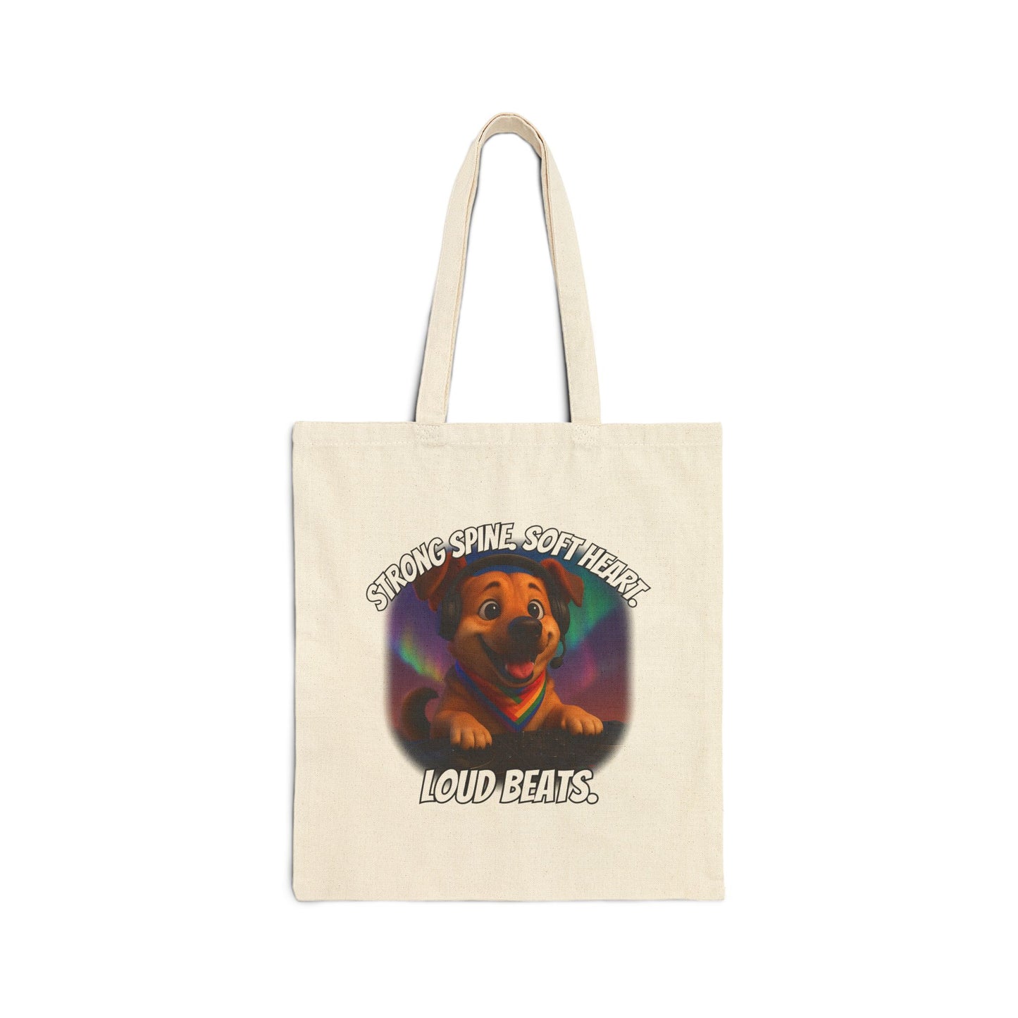 Soft Heart Loud Beats Pup Tote – Strong Spine Energy