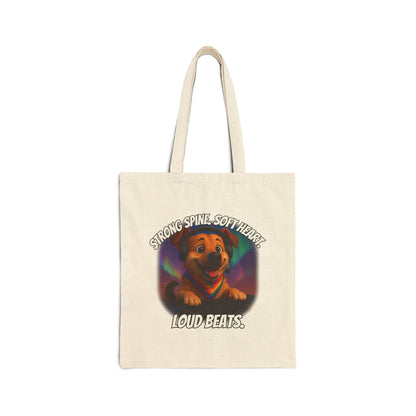Soft Heart Loud Beats Pup Tote – Strong Spine Energy
