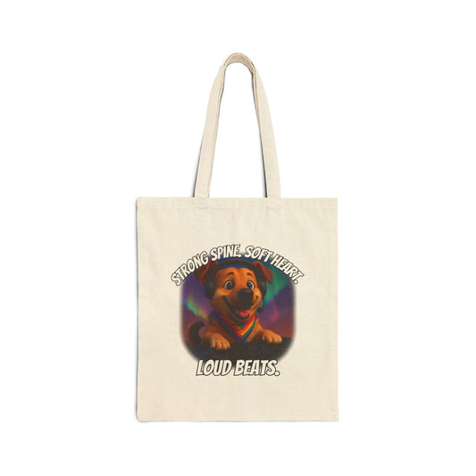 Soft Heart Loud Beats Pup Tote – Strong Spine Energy