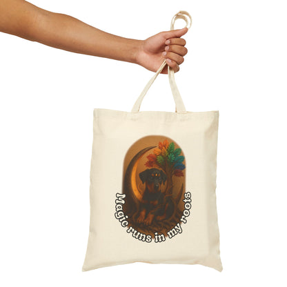 Ancestral Doberman Pup Power Tote – Magic Runs in My Roots