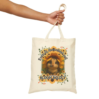 Sunflower Bunny Resilience Tote – Bloom Boldly