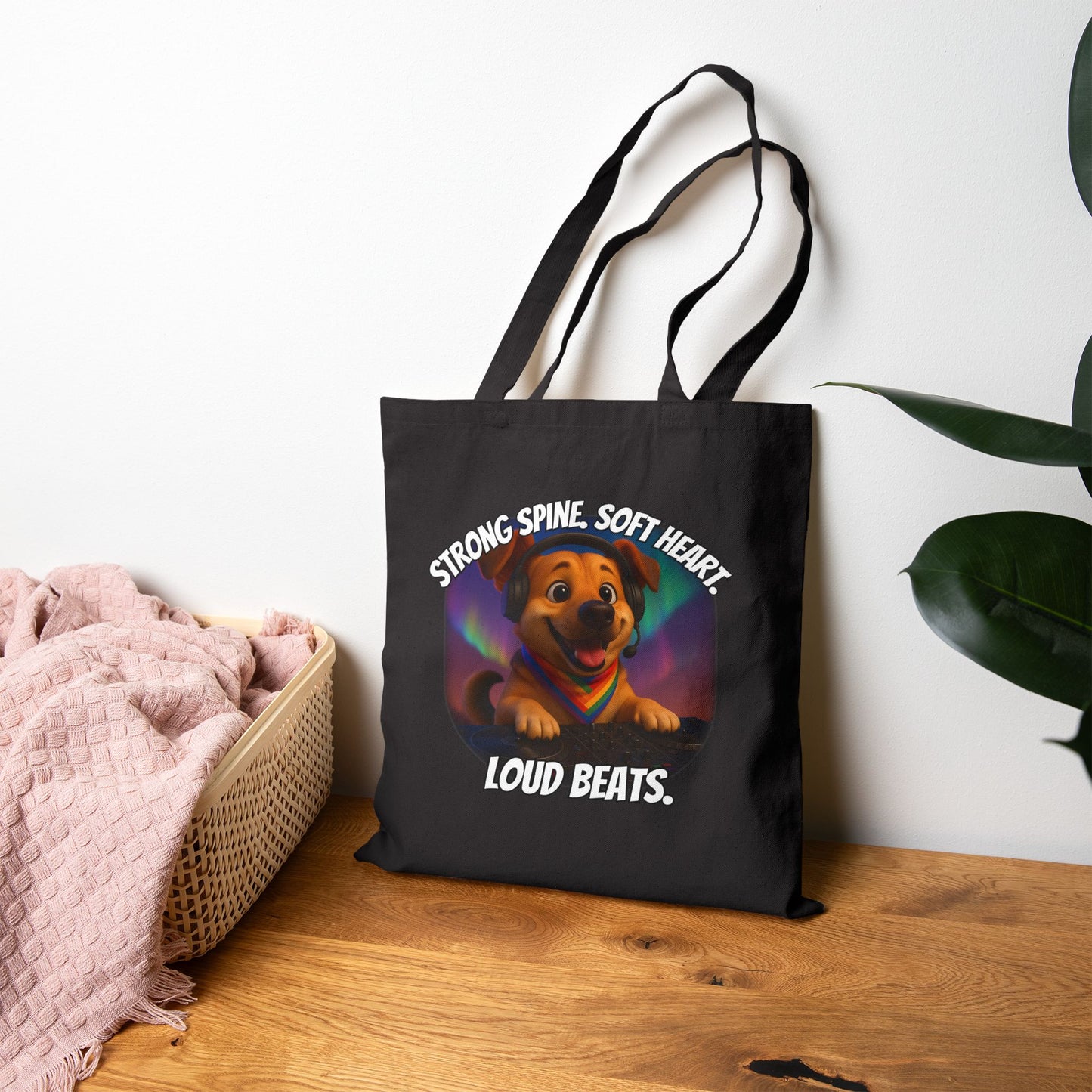 Soft Heart Loud Beats Pup Tote – Strong Spine Energy