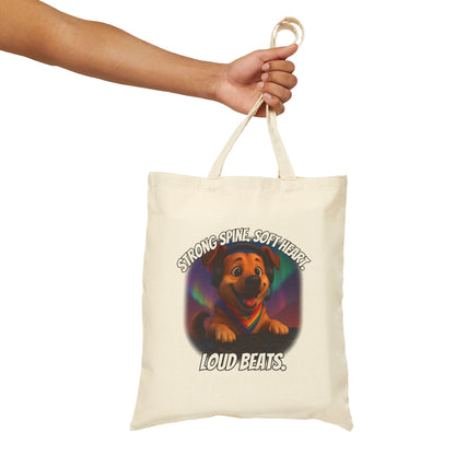 Soft Heart Loud Beats Pup Tote – Strong Spine Energy