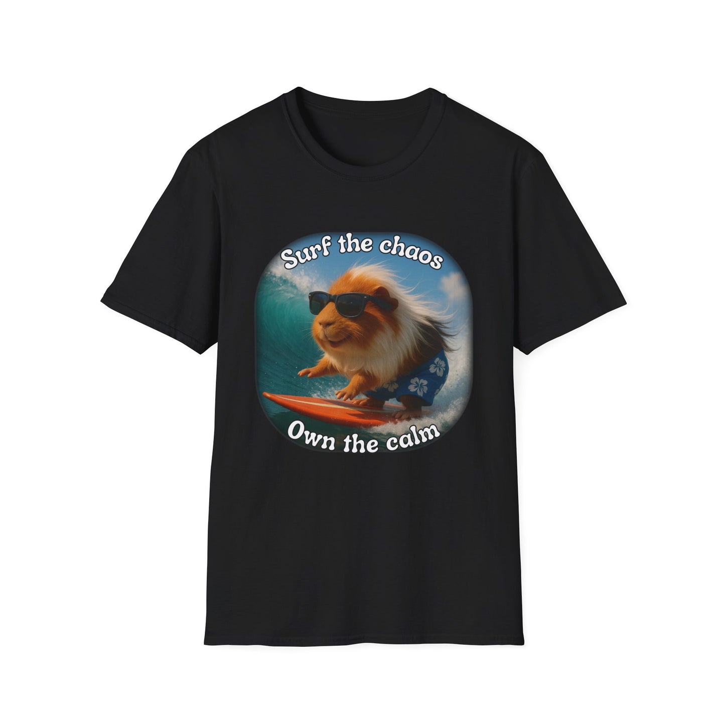 🐾 Surf the Chaos – Pigio the Original Wave Rider Tee 🐾- Rescue Collab