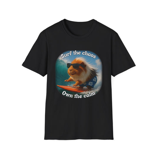 🐾 Surf the Chaos – Pigio the Original Wave Rider Tee 🐾- Rescue Collab