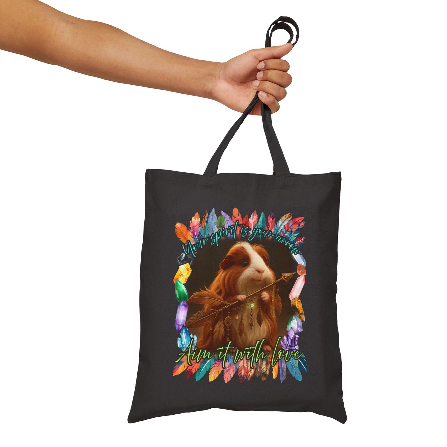 🏹 Aim With Love – Guinea Pig Spirit Arrow Tote 🌈