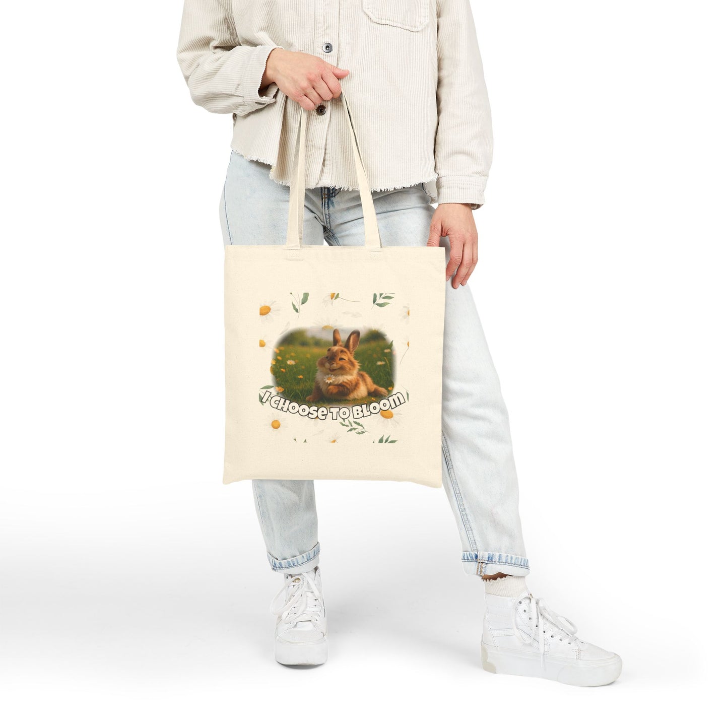 Floral Bunny Courage Tote – Choose to Bloom