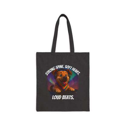 Soft Heart Loud Beats Pup Tote – Strong Spine Energy