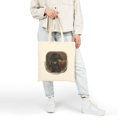 Bunny Warrior Comfort Tote – Wear Your Softness Like a Sword