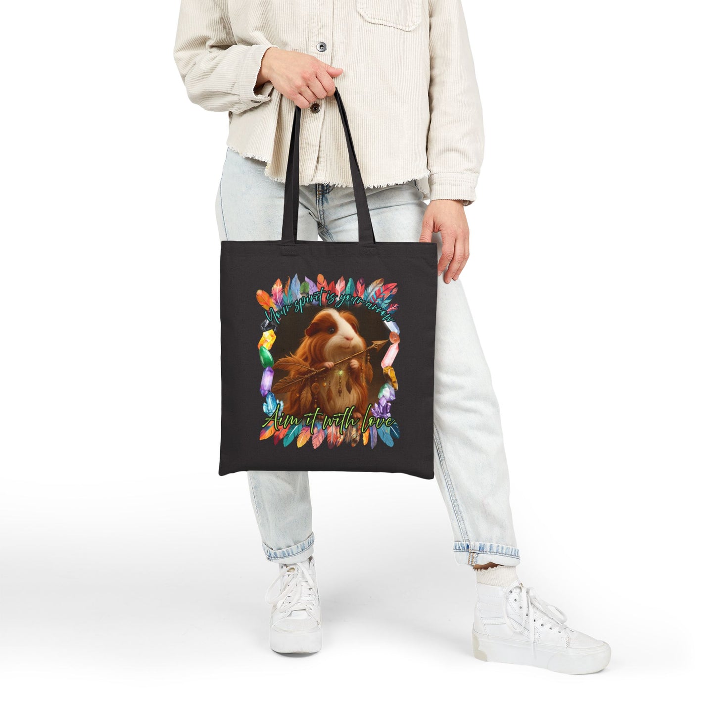 🏹 Aim With Love – Guinea Pig Spirit Arrow Tote 🌈