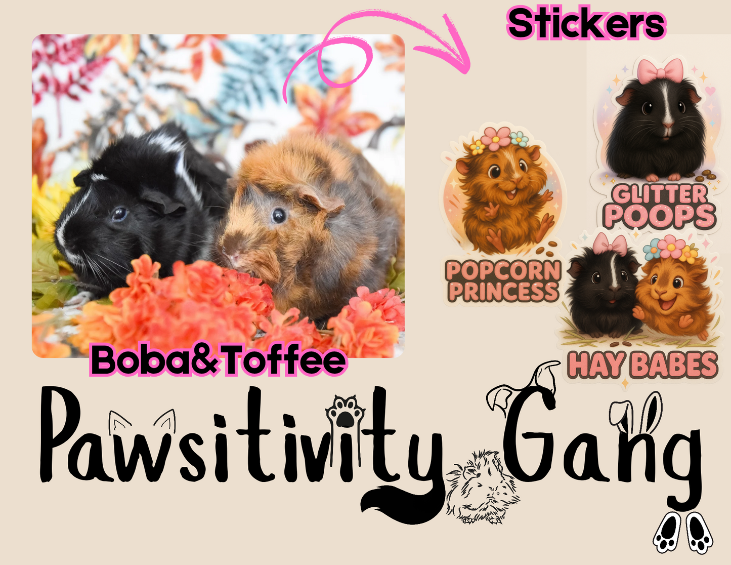 Rescue Piggies Sticker Pack – Gardner’s Pig Pen Special Edition 🐾💛🐹