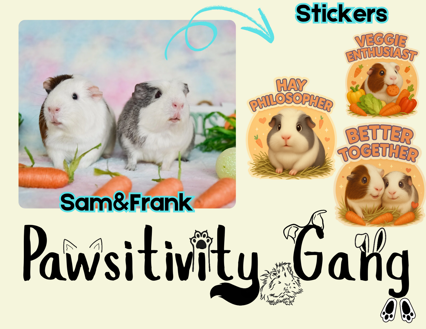 Rescue Piggies Sticker Pack – Gardner’s Pig Pen Special Edition 🐾💛🐹