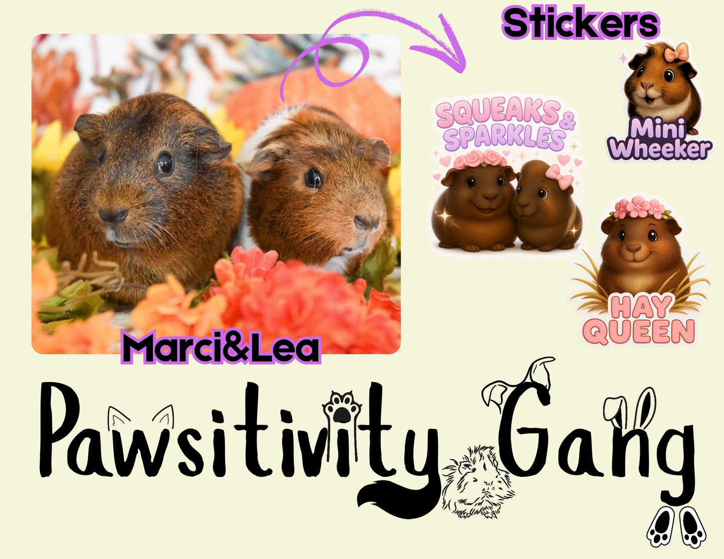 Rescue Piggies Sticker Pack – Gardner’s Pig Pen Special Edition 🐾💛🐹