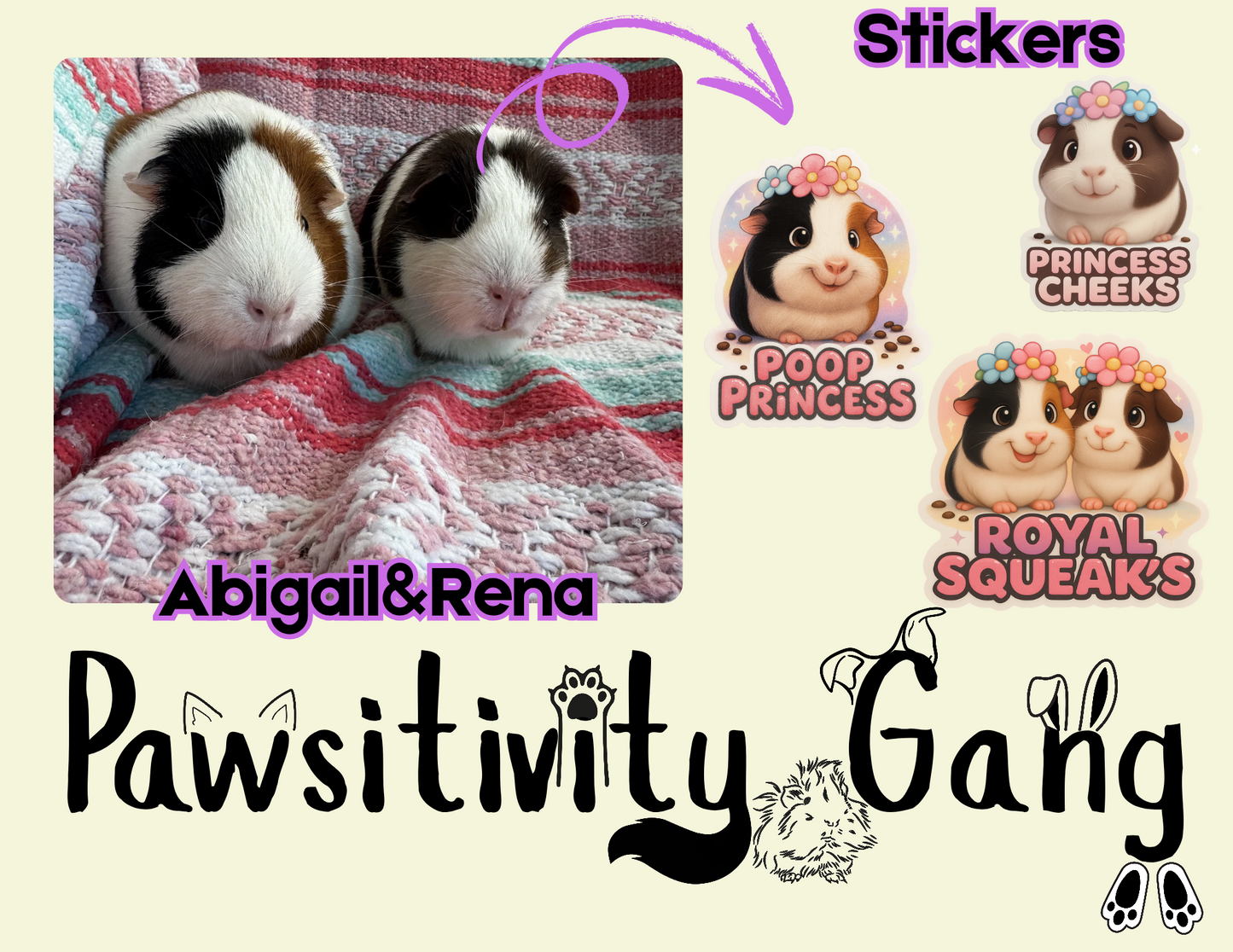 Rescue Piggies Sticker Pack – Gardner’s Pig Pen Special Edition 🐾💛🐹