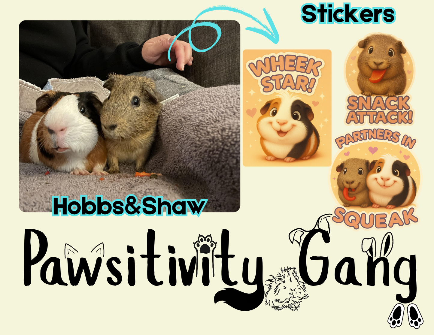 Rescue Piggies Sticker Pack – Gardner’s Pig Pen Special Edition 🐾💛🐹