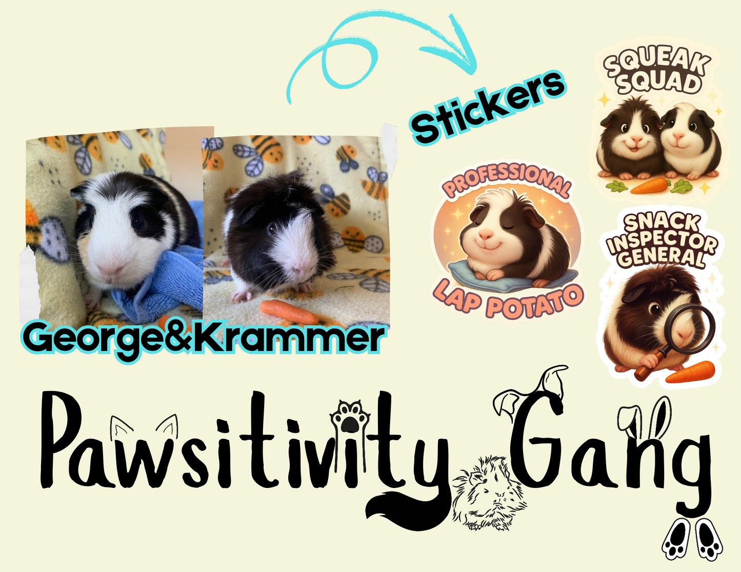 Rescue Piggies Sticker Pack – Gardner’s Pig Pen Special Edition 🐾💛🐹